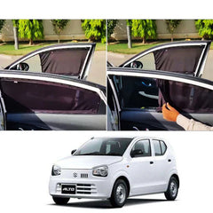 Suzuki Alto Elite Series Car Window Railing Privacy Curtains Sun shades UV Rays Protection Blinds (4 Pcs)