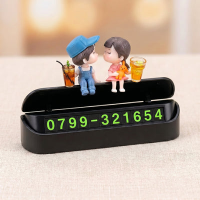 Universal Cute Kissing Couple Character Decoration Accessories For Car
