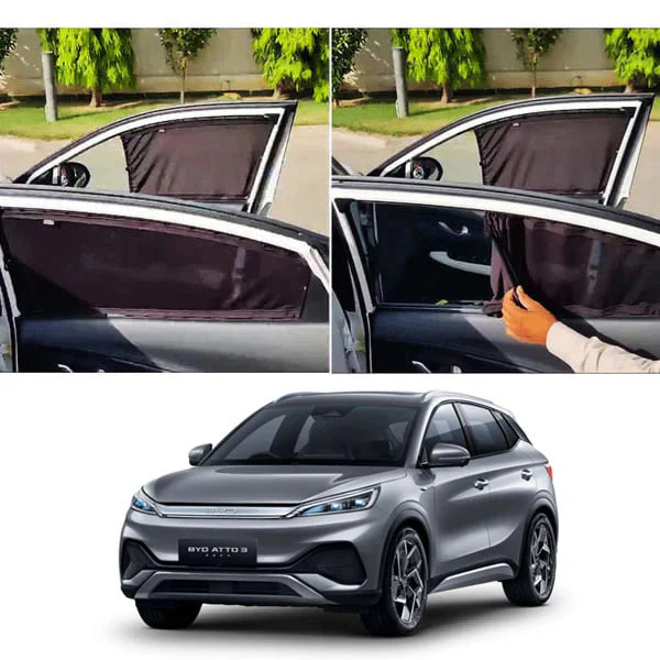 BYD Atto 3 Elite Series Car Window Railing Privacy Curtains Sun shades UV Rays Protection Blinds (4 Pcs)