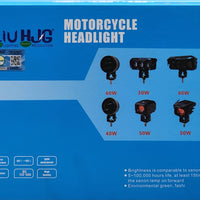 HJG 4 SMD Spotlight With Bonnet Bracket Headlight 9D Lens Yellow - White Beam Fog Lights 2 Pcs