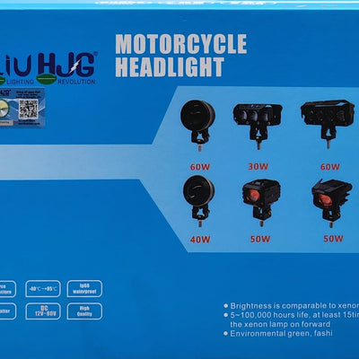 HJG 4 SMD Spotlight With Bonnet Bracket Headlight 9D Lens Yellow - White Beam Fog Lights 2 Pcs