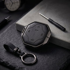 Jetour T2 Elite Series Metallic Car Key Case Luxury Zinc Alloy Protection Case(Black)