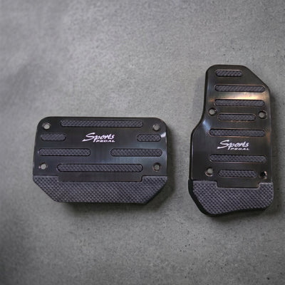 Sports Non-Slip Foot Pedal Aluminum Cover Automatic Brake Accelerator Car Interior Accessories Black