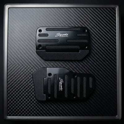 Sports Non-Slip Foot Pedal Aluminum Cover Automatic Brake Accelerator Car Interior Accessories Black