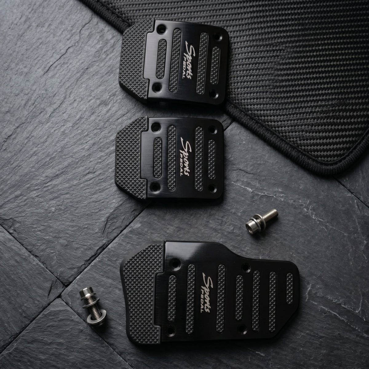 Sports Manual Non-Slip Foot Pedal Aluminum Cover Gear Brake Accelerator Car Interior Accessories Black