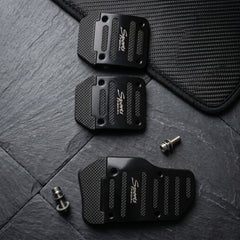 Sports Manual Non-Slip Foot Pedal Aluminum Cover Gear Brake Accelerator Car Interior Accessories Black