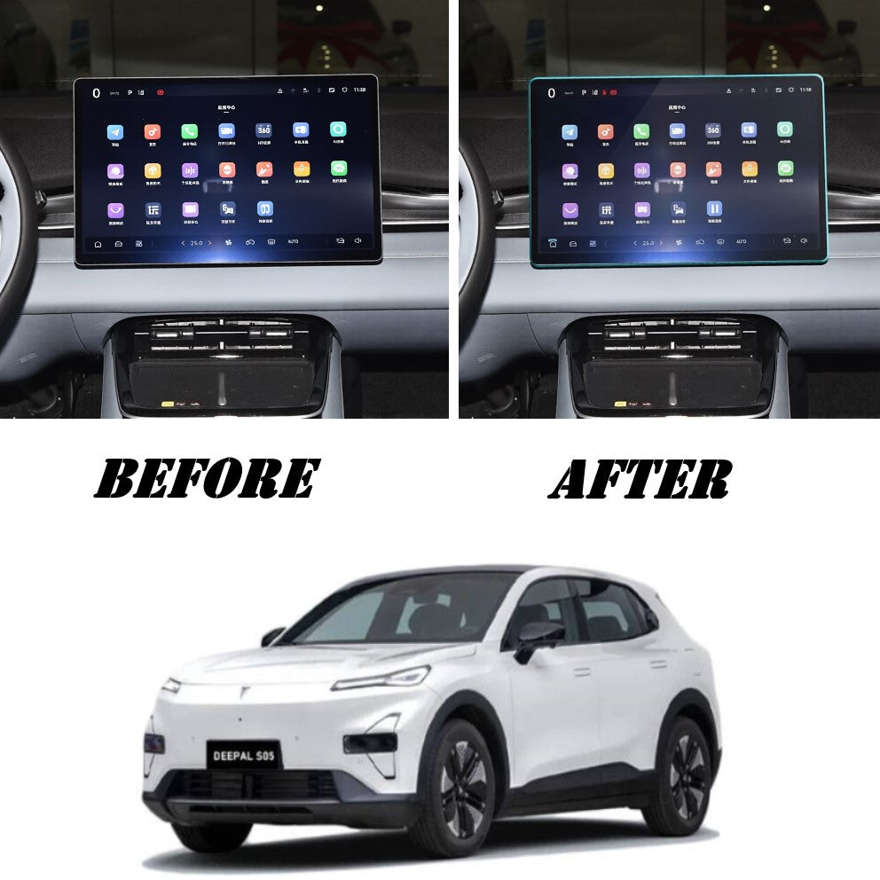 1 Pc Deepal SO5 Transparent Car LCD Screen And Speedometer Glass Protector In Premium Quality