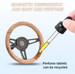 MG Mini Steering Wheel Car perfume Long lasting Fragrance For AC Grill Circle Shape Air Conditioner