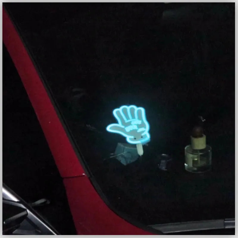 BYE BYE! LED Car Window Sticker Windshield Electric Safety Decal Decoration Sticker Auto 1 Pc