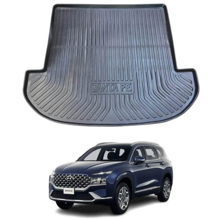1 Pc Heavy-Duty TPU Trunk Tray Mat For Hyundai Santa FE Waterproof Anti-Slip Cargo Liner in Premium Quality