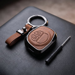 Suzuki Cultus New Elite Series Metallic Car Key Case Luxury Zinc Alloy Protection Case(Brown)