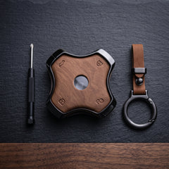 Dongfeng Elite Series Metallic Car Key Case Luxury Zinc Alloy Protection Case(Brown)