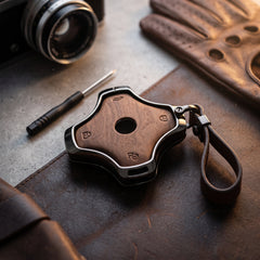Dongfeng Elite Series Metallic Car Key Case Luxury Zinc Alloy Protection Case(Brown)