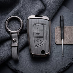 Corolla 2015 Grandy Model Elite Series Metallic Car Key Case Luxury Zinc Alloy Protection Case(Grey)