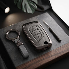Corolla 2015 Grandy Model Elite Series Metallic Car Key Case Luxury Zinc Alloy Protection Case(Grey)