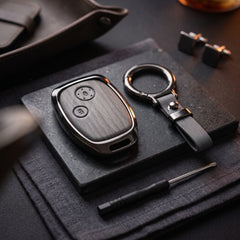 Honda Civic Reborn Elite Series Metallic Car Key Case Luxury Zinc Alloy Protection Case(Grey)