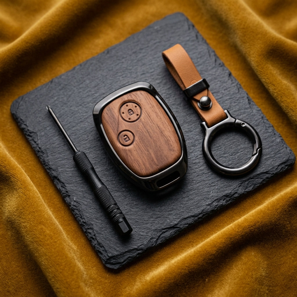 Honda Civic Reborn Elite Series Metallic Car Key Case Luxury Zinc Alloy Protection Case(Brown)