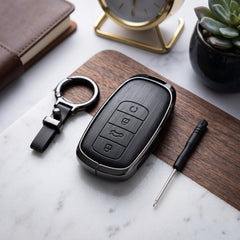 Tiggo 8 Elite Series Metallic Car Key Case Luxury Zinc Alloy Protection Case(Black)