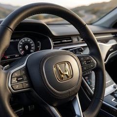 Universal Honda Steering Logo Gold Edition In Premium Quality
