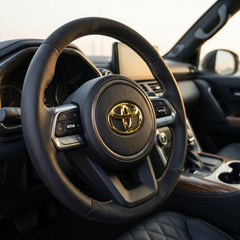 Universal Toyota Steering Logo Gold Edition In Premium Quality