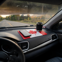 1 Pc Universal Canada Flag Anti Skid Non-Slip Dashboard Matt in Premium Quality