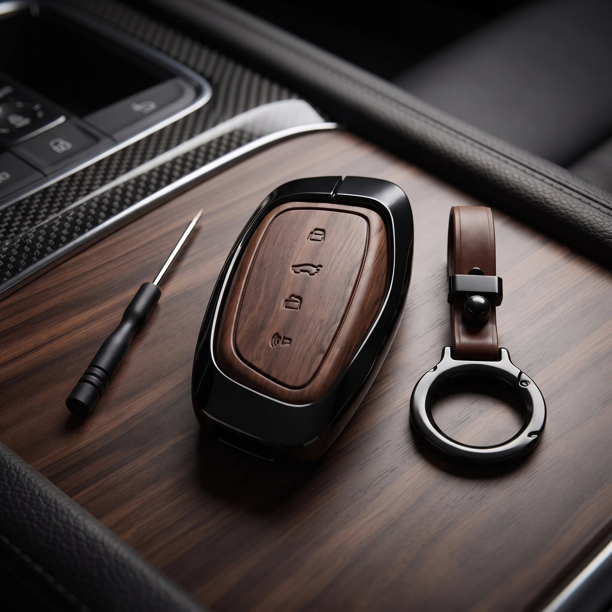 Haval H6 2025 Model Elite Series Metallic Car Key Case Luxury Zinc Alloy Protection Case(Brown)