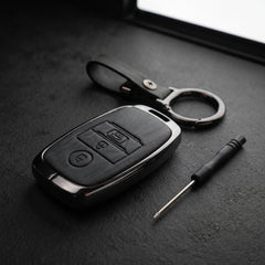 KIA Sportage Old 2020 Model Elite Series Metallic Car Key Case Luxury Zinc Alloy Protection Case(Black)