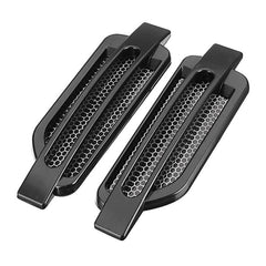 Universal Black Side Vent Air Intake Flow Cover Car Exterior Decoration 2 Pcs Set