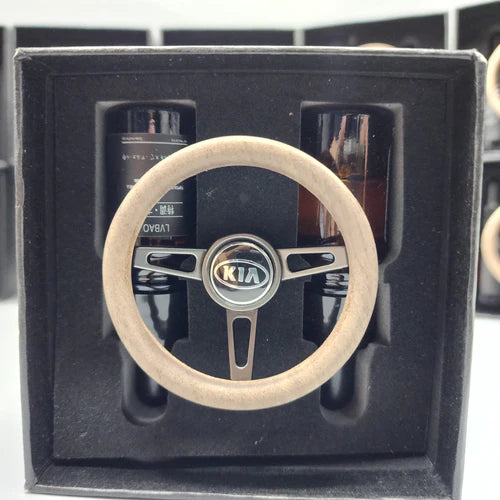 KIA Mini Steering Wheel Car perfume Long lasting Fragrance For AC Grill Circle Shape Air Conditioner