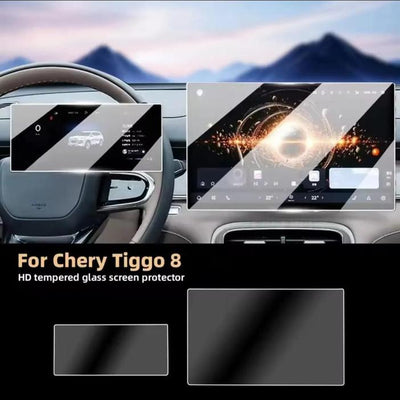 Tiggo 8 Transparent Car LCD Screen And Speedometer Glass Protector In Premium Quality
