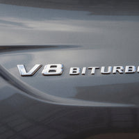 1 Pc Universal V8 BITURBO Chrome Emblem In Premium Quality For Car
