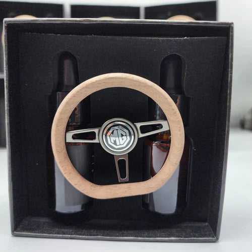 MG Mini Steering Wheel Car perfume Long lasting Fragrance For AC Grill D-Shape Air Conditioner