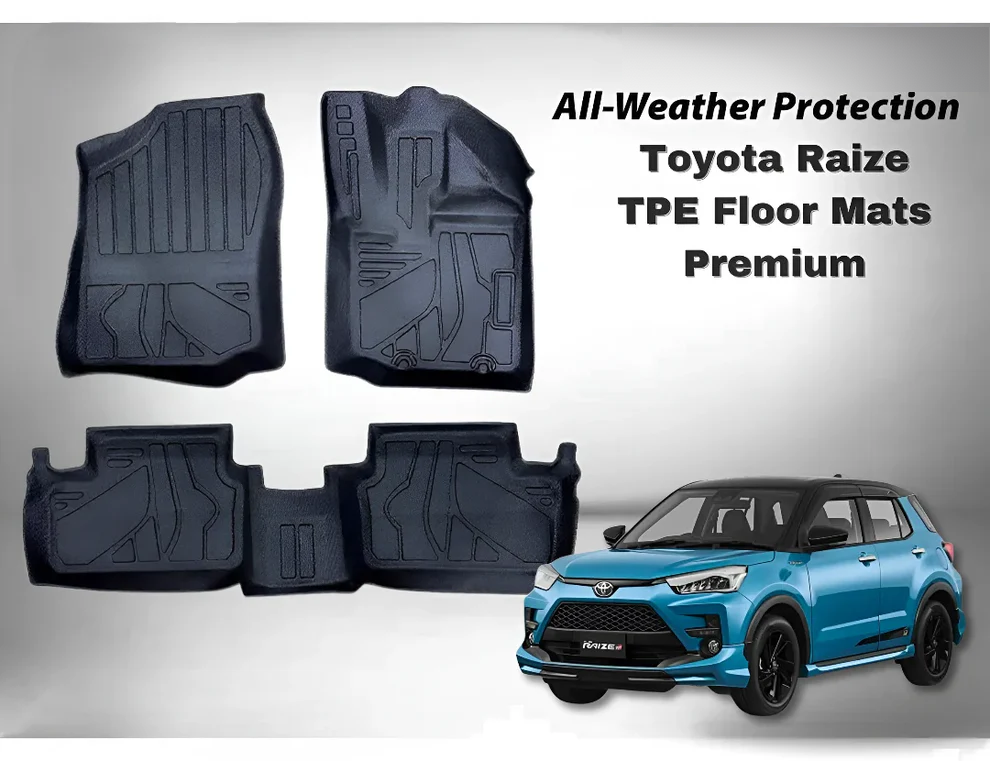 Raize Heavy Duty All-Weather TPE Car Floor Mats in Premium Quality