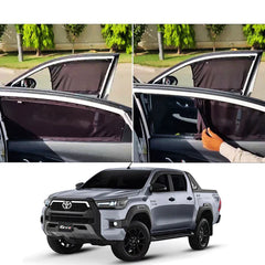 Toyota Rivo Elite Series Car Window Railing Privacy Curtains Sun shades UV Rays Protection Blinds (4 Pcs)