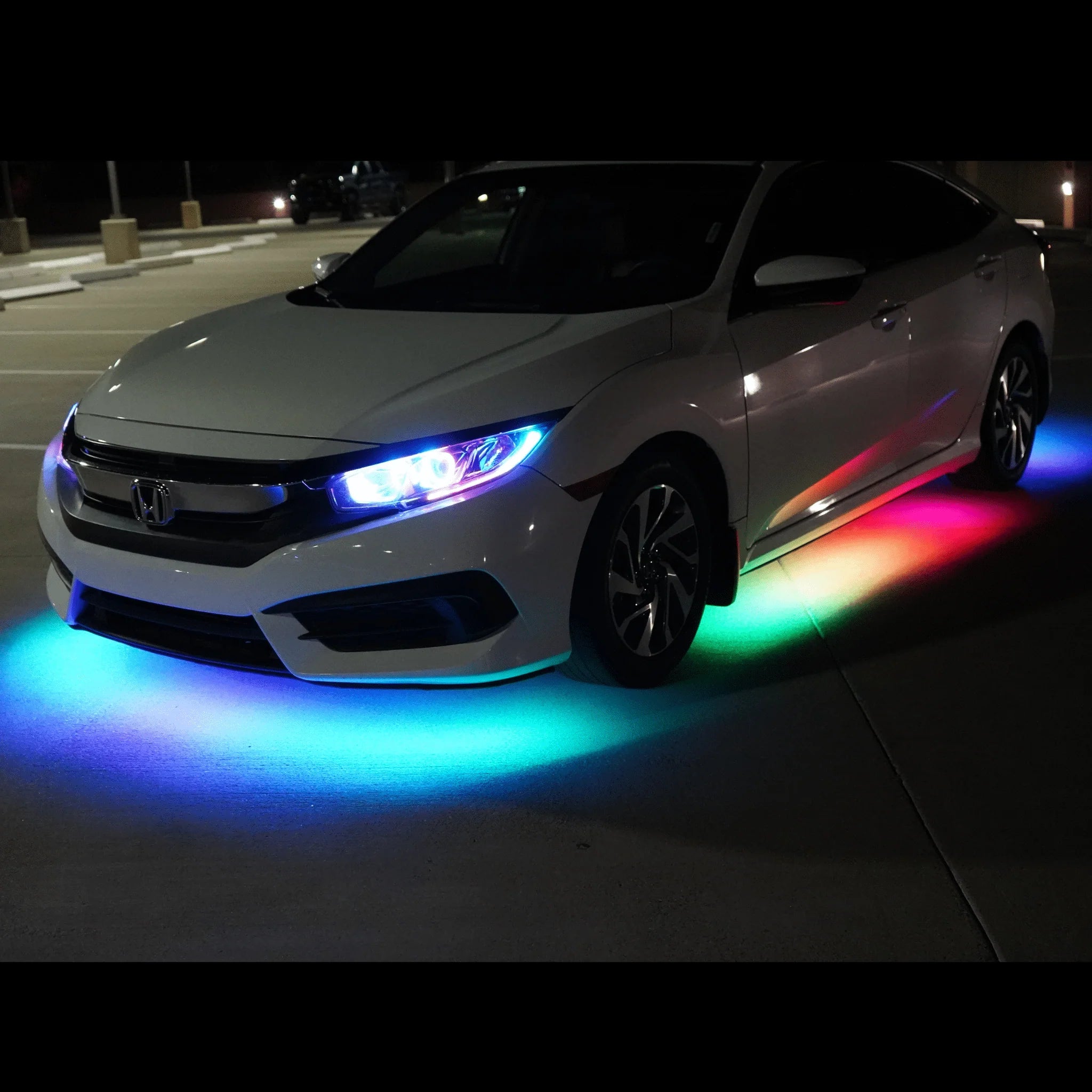 Universal Car Dynamic Style Under Glow Lights Car Exterior Light Strip Kit Waterproof Under Glow Kit For Car With APP Control