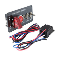 Universal LED Toggle Switch Panel 5in1 Multifunctional Ignition Switch Panel LED Indicator Light for Car And Jeep(Red)