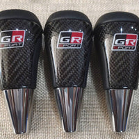 Universal Carbon Fiber Shift Gear Knob Car Shifter Lever Most Manual Automotive Vehicles(Black)