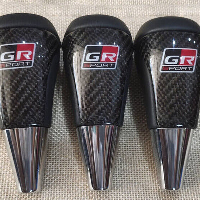 Universal Carbon Fiber Shift Gear Knob Car Shifter Lever Most Manual Automotive Vehicles(Black)