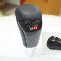Universal Carbon Fiber Shift Gear Knob Car Shifter Lever Most Manual Automotive Vehicles(Black)