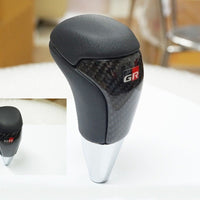 Universal Carbon Fiber Shift Gear Knob Car Shifter Lever Most Manual Automotive Vehicles(Black)