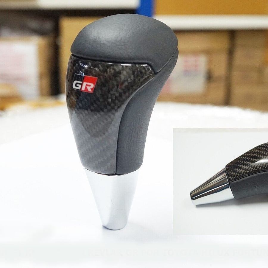 Universal Carbon Fiber Shift Gear Knob Car Shifter Lever Most Manual Automotive Vehicles(Black)