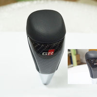 Universal Carbon Fiber Shift Gear Knob Car Shifter Lever Most Manual Automotive Vehicles(Black)