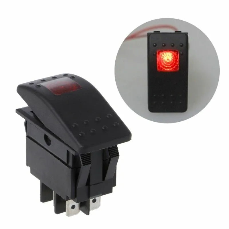 Universal Rocker Switch Button LED Light Lamp 4pin Switch