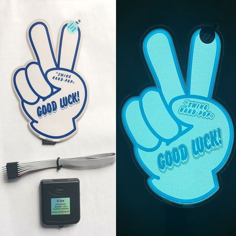GOOD LUCK! LED Car Window Sticker Windshield Electric Safety Decal Decoration Sticker Auto 1 Pc