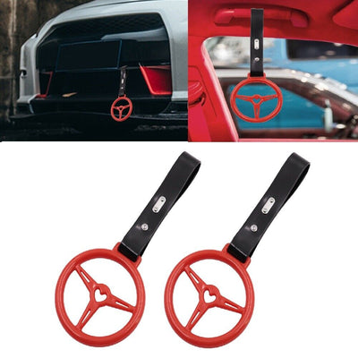 JDM Heart Steering Ring Hand Strap Decoration For Car