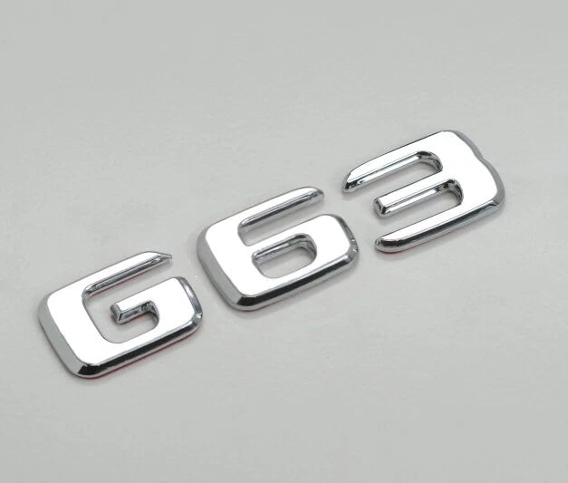 1 Pc Universal G63 Chrome Emblem Logo In Premium Quality For Car