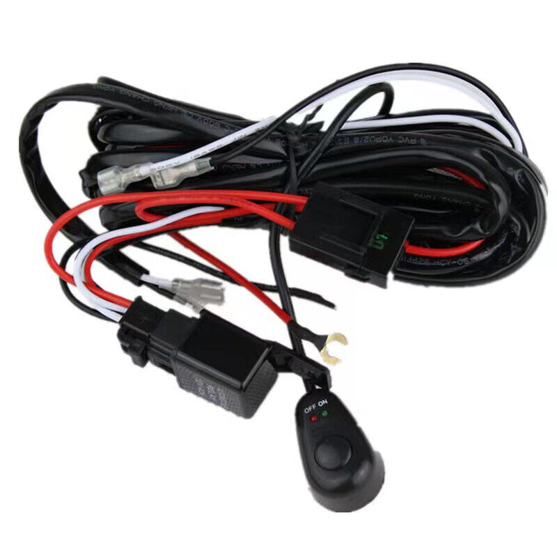 Flasher Switch Kit Relay Harness Wire On-Off Switch Cable Remote Control Wiring 1 Pc