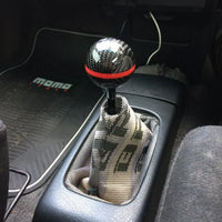 Universal Mugen Carbon Fiber 5 Speed Style Gear Shift Knob Manual Transmission Shifter Lever Stick(Black)