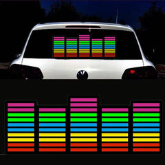 Equalizer Rhythm LED Car Window Sticker Windshield Electric Safety Decal Decoration Sticker Auto 1 Pc