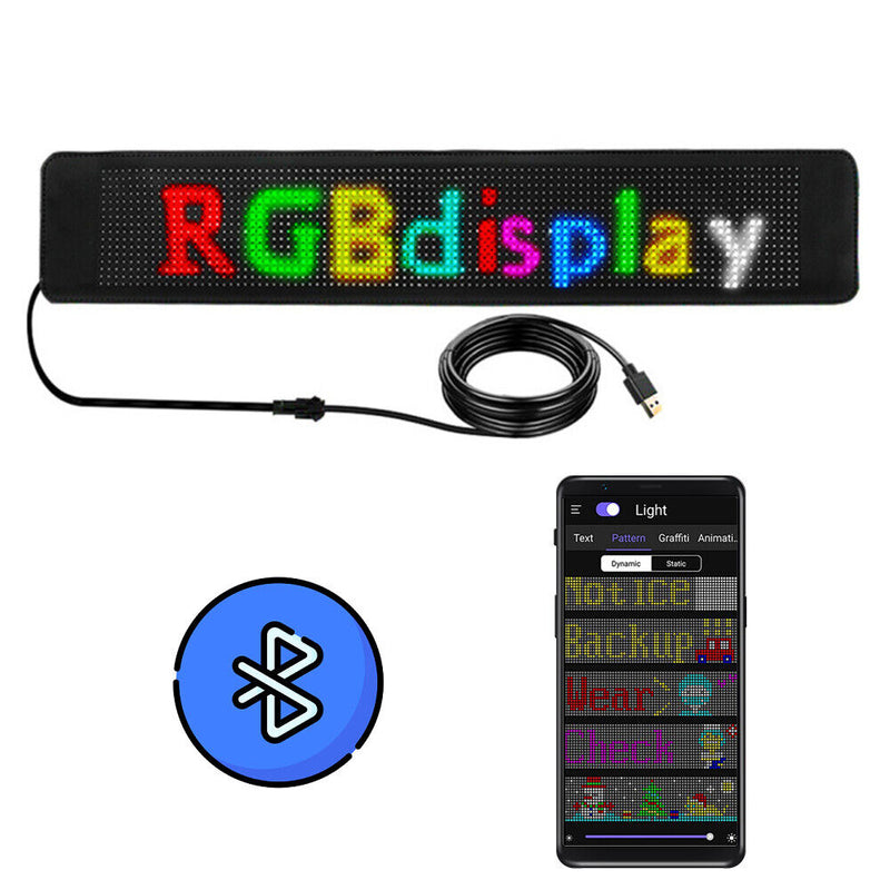 Universal Emoji Car LED Display Screen Art Interactive Digital Frame Bluetooth APP Controlled Sign Control With Mobile 1 Pc